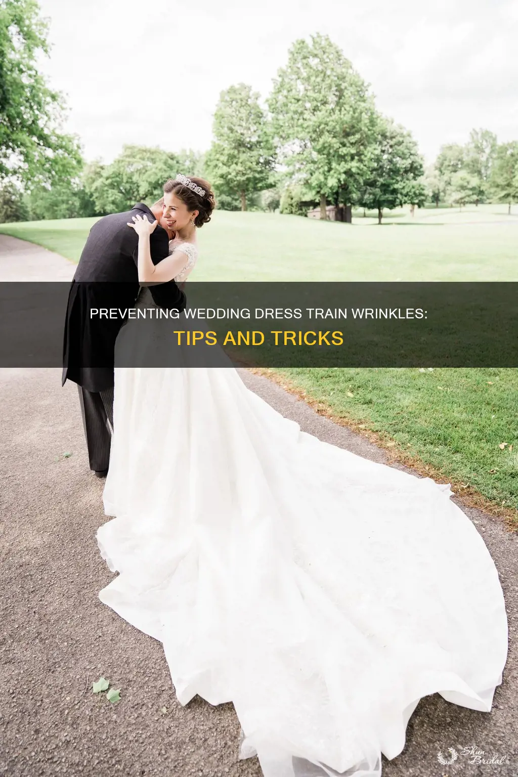 how to prevent my wedding dress train from wrinkling