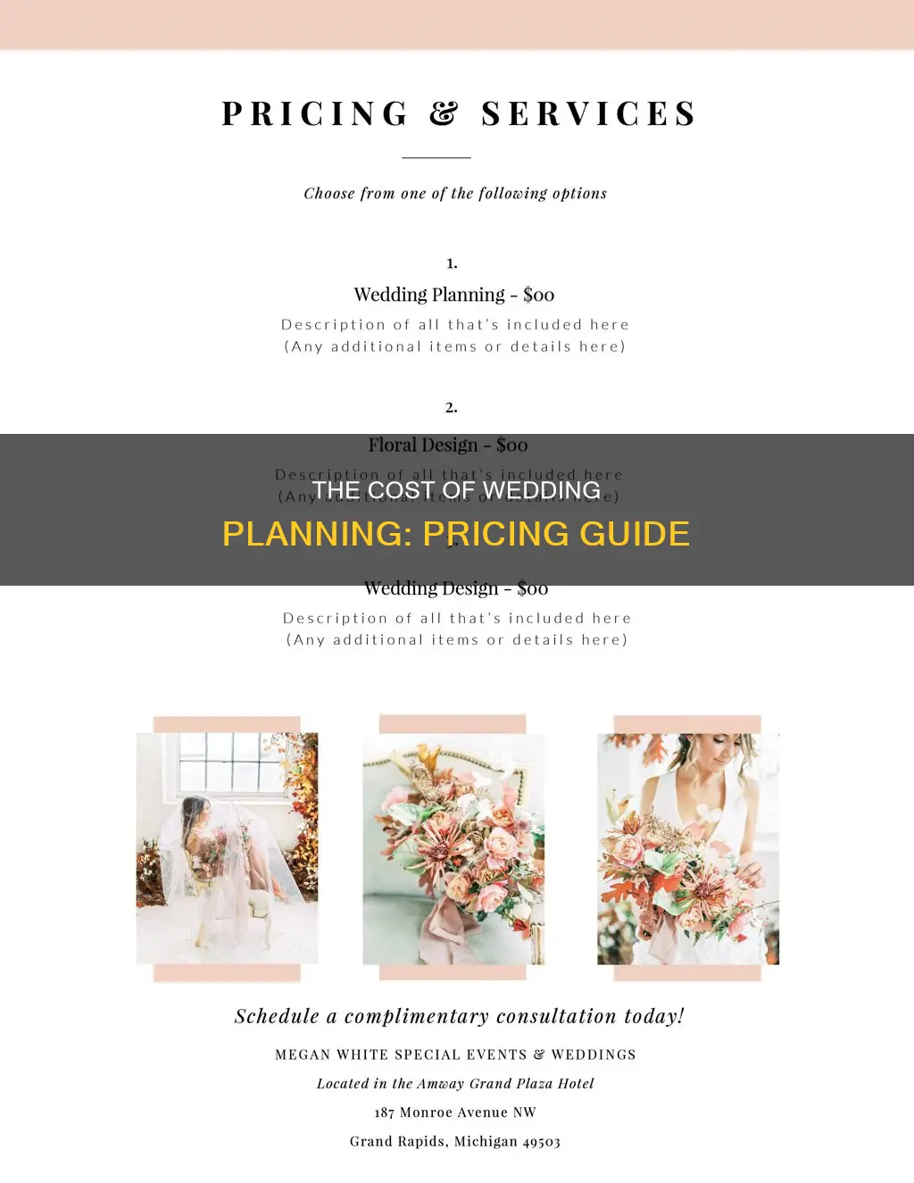 how to price a wedding planner