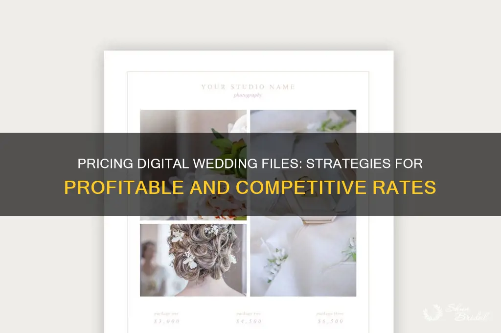 how to price digital files for weddings
