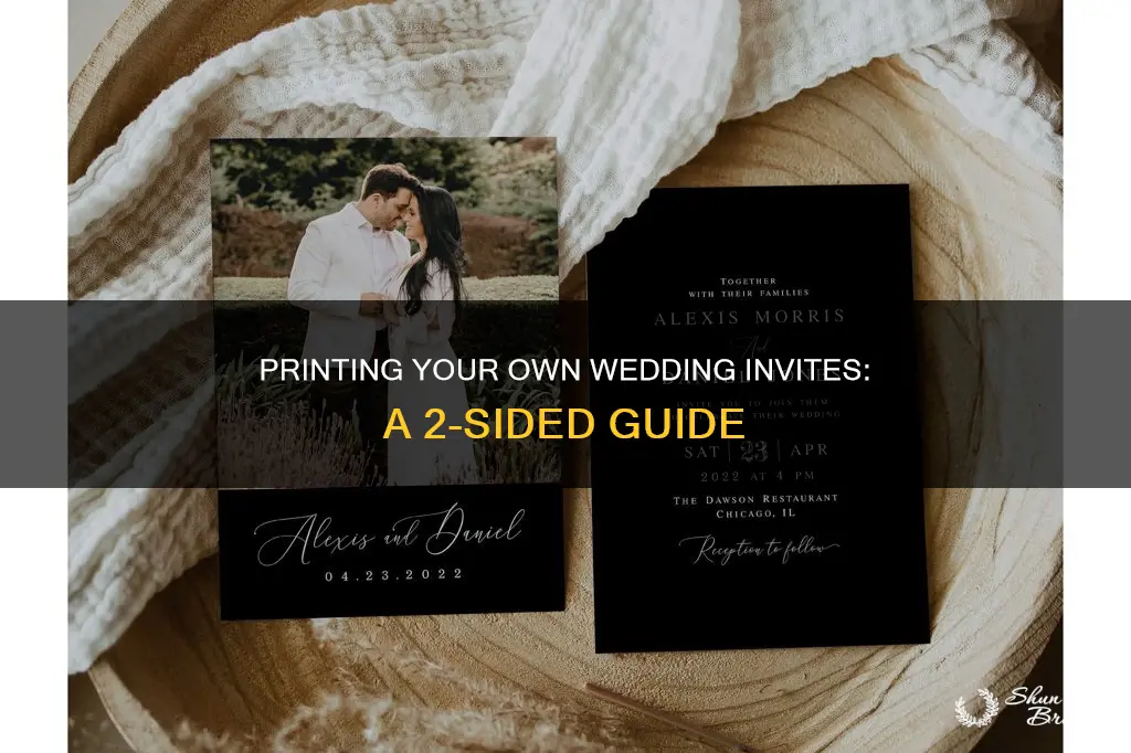 how to print 2 sided wedding invitation at home