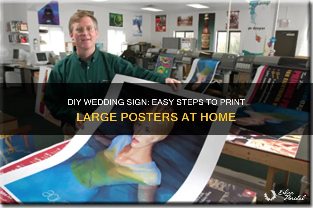how to print a large poster for wedding sign