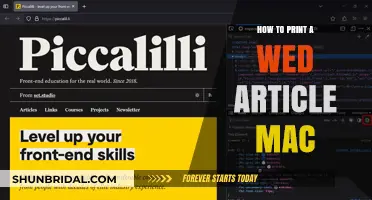 How to Print a Web Article on Mac: Easy Step-by-Step Guide