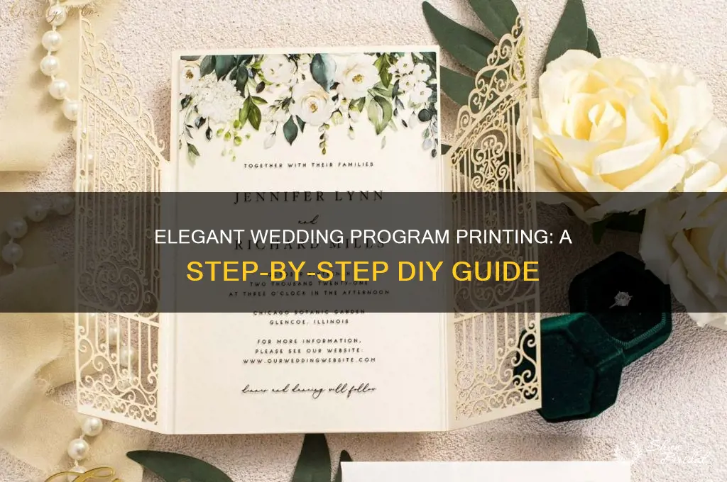 how to print a wedding program