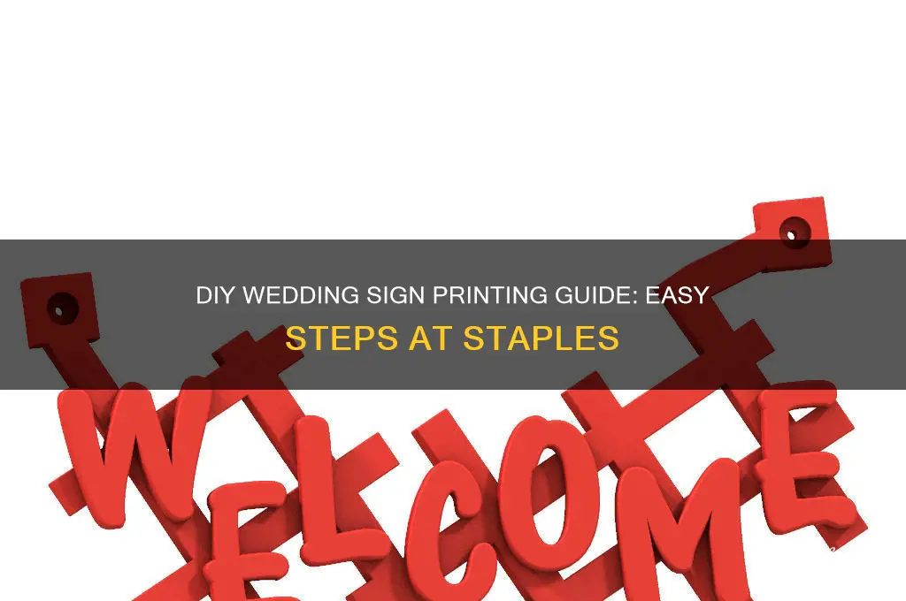 how to print a wedding sign at staples