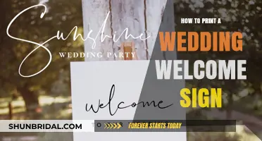 DIY Wedding Welcome Sign: Easy Printing Tips for Your Big Day