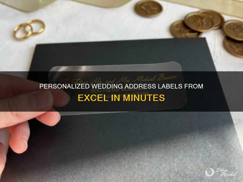 how to print address labels from excel for wedding