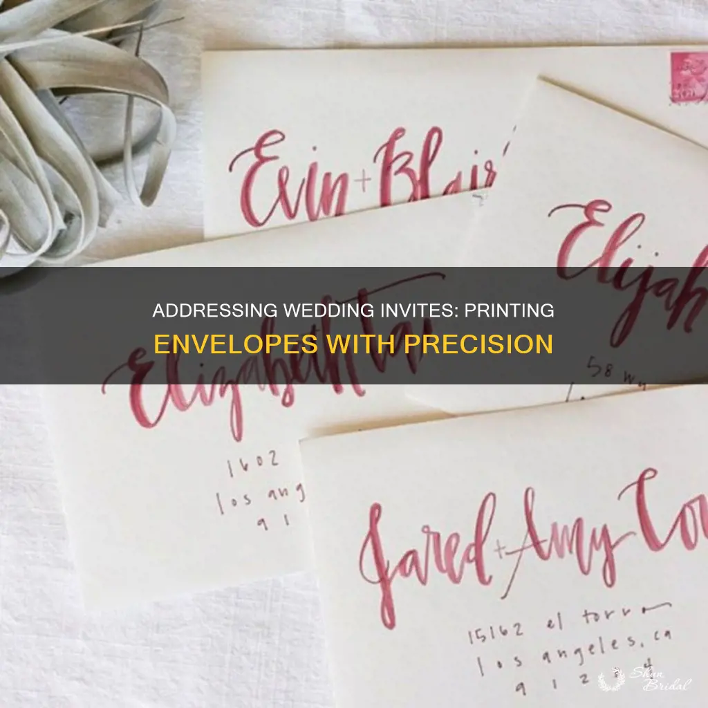 how to print addresses on envelopes for wedding invitations