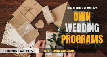 Creating Wedding Programs: Printing Your Own for the Big Day