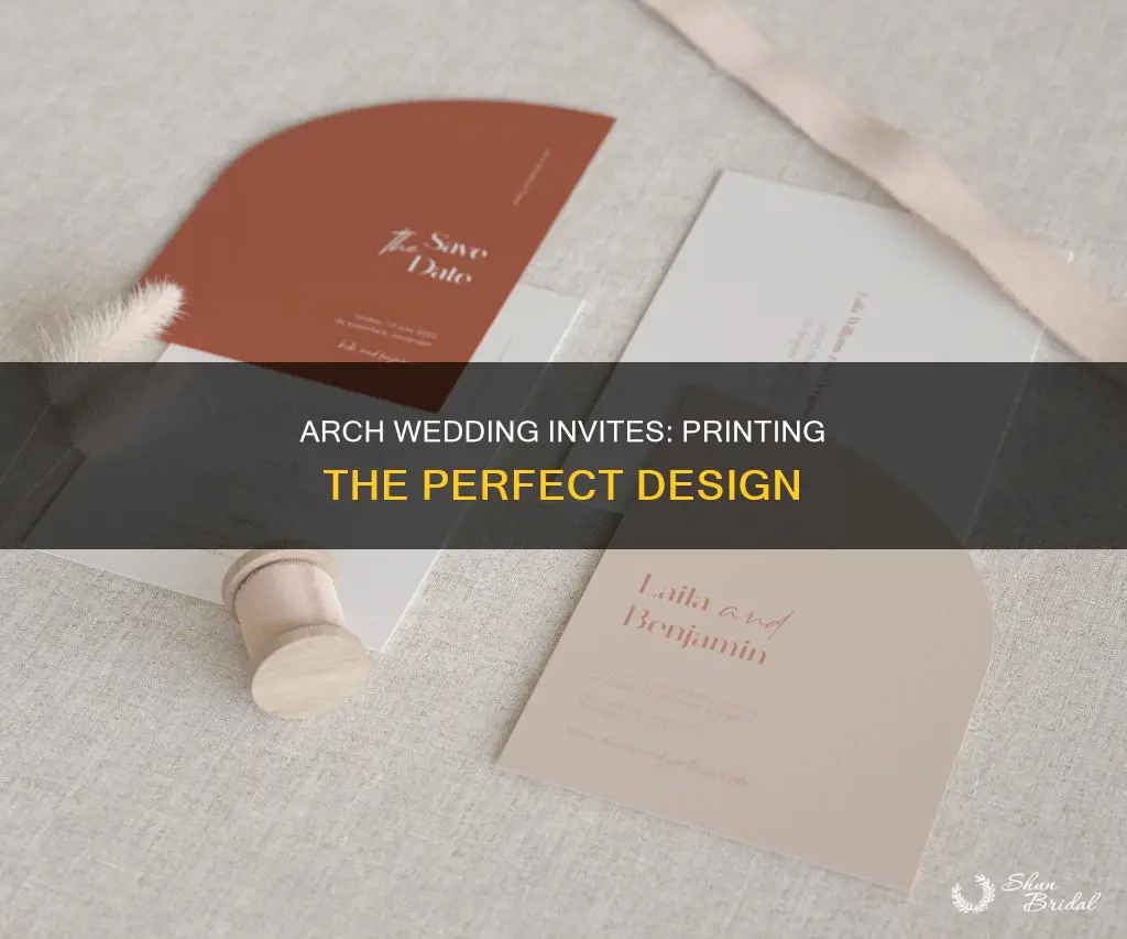 how to print arch wedding invitations