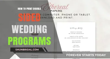 Effortless Double-Sided Wedding Programs: A Step-by-Step Printing Guide