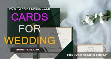 Guide to Printing Wedding Dress Code Cards