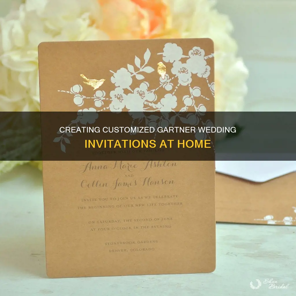 how to print gartner wedding invitations