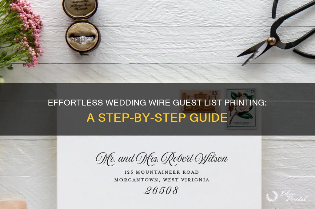 how to print guest list on wedding wire