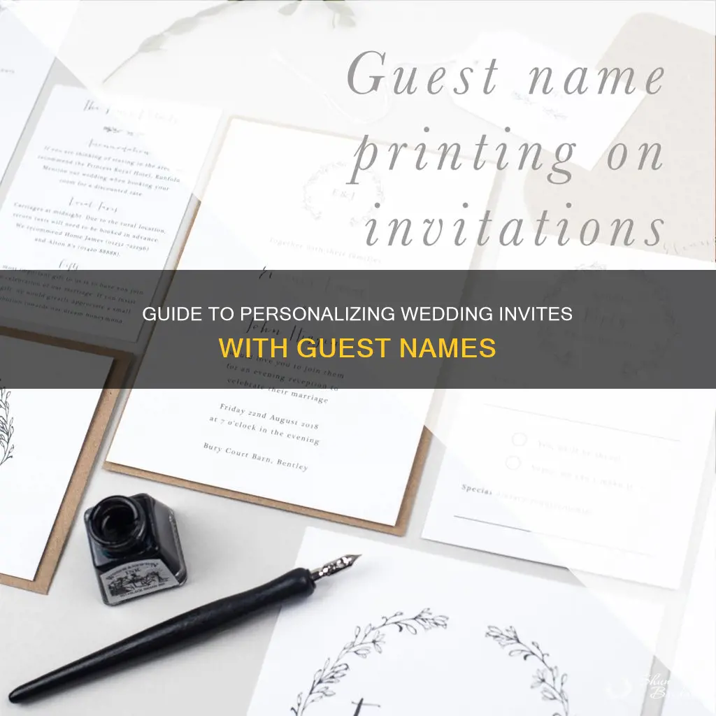 how to print guest names on wedding invitations