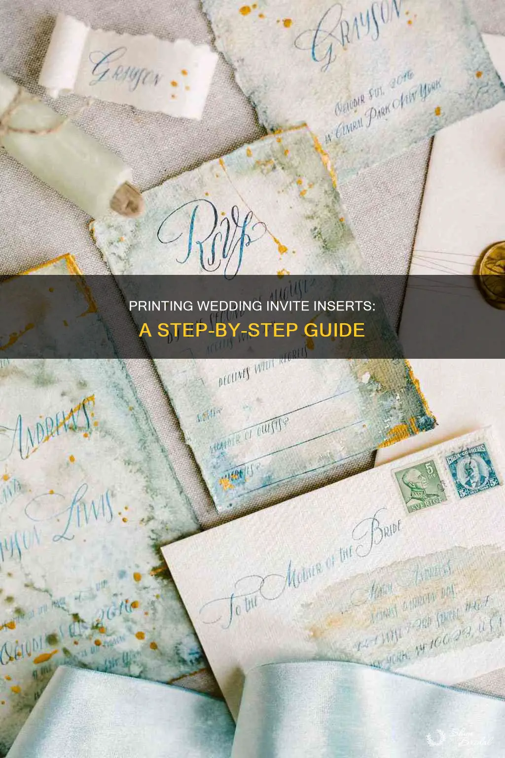 how to print inserts for wedding invites