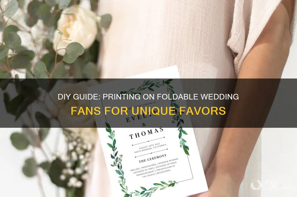 how to print into a foldable wedding fan