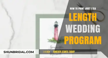 Printing Your Perfect Tea Length Wedding Program: A Simple DIY Guide