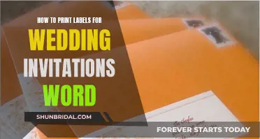 Printing Wedding Invitation Labels with Microsoft Word