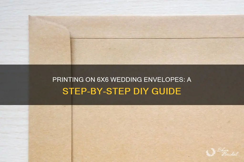 how to print on 6 by 6 wedding envelopes