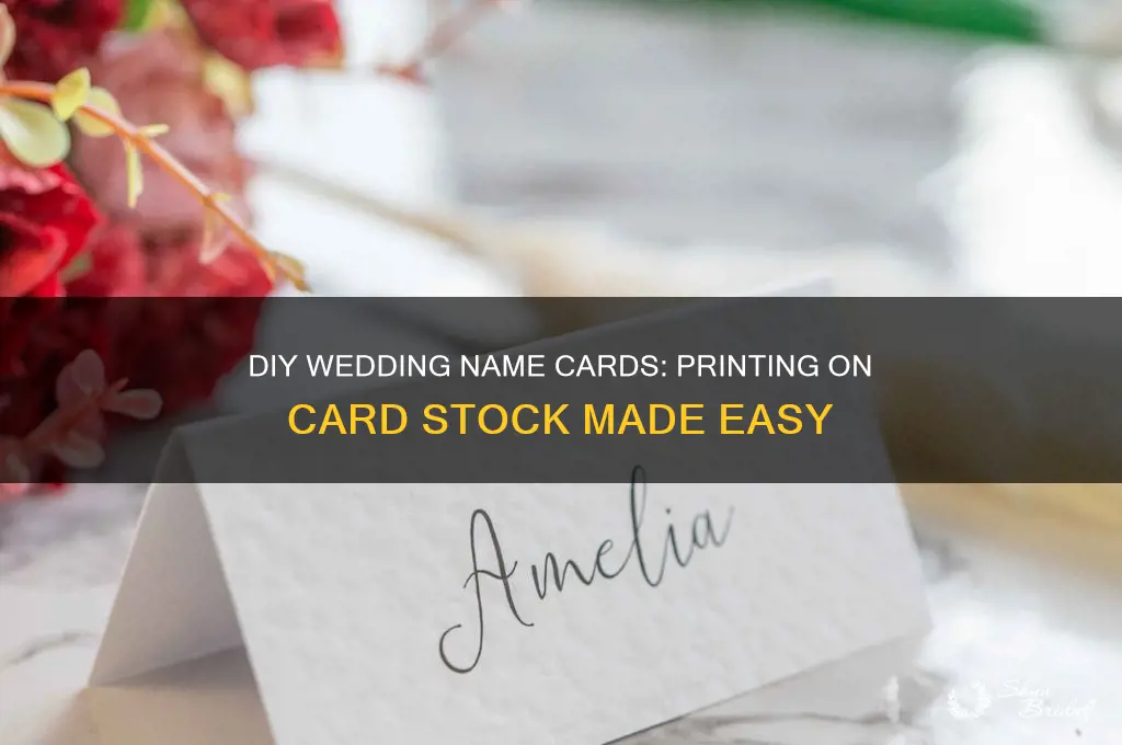how to print on card stock for wedding name cards