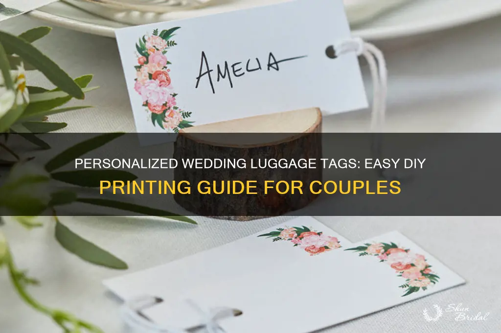 how to print on luggage tags wedding