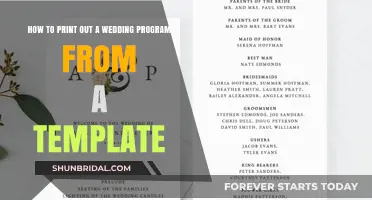 Effortless Wedding Program Printing: Using Templates for a Perfect Ceremony Guide