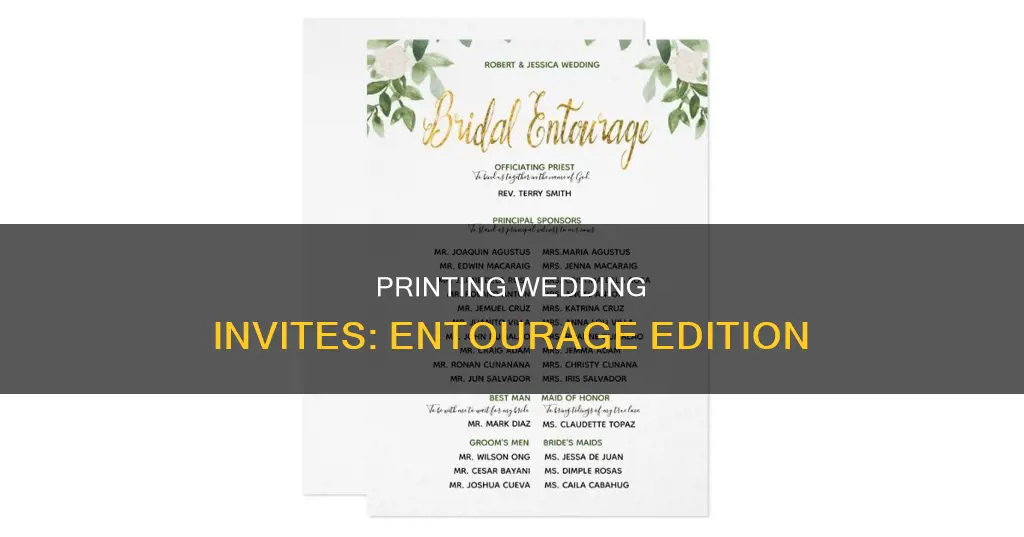 how to print out wedding invitations entourage