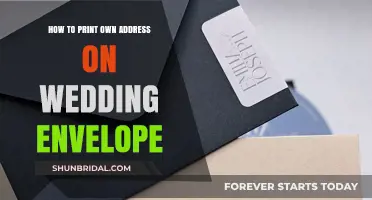 Personalized Wedding Envelopes: Printing Your Address Elegantly