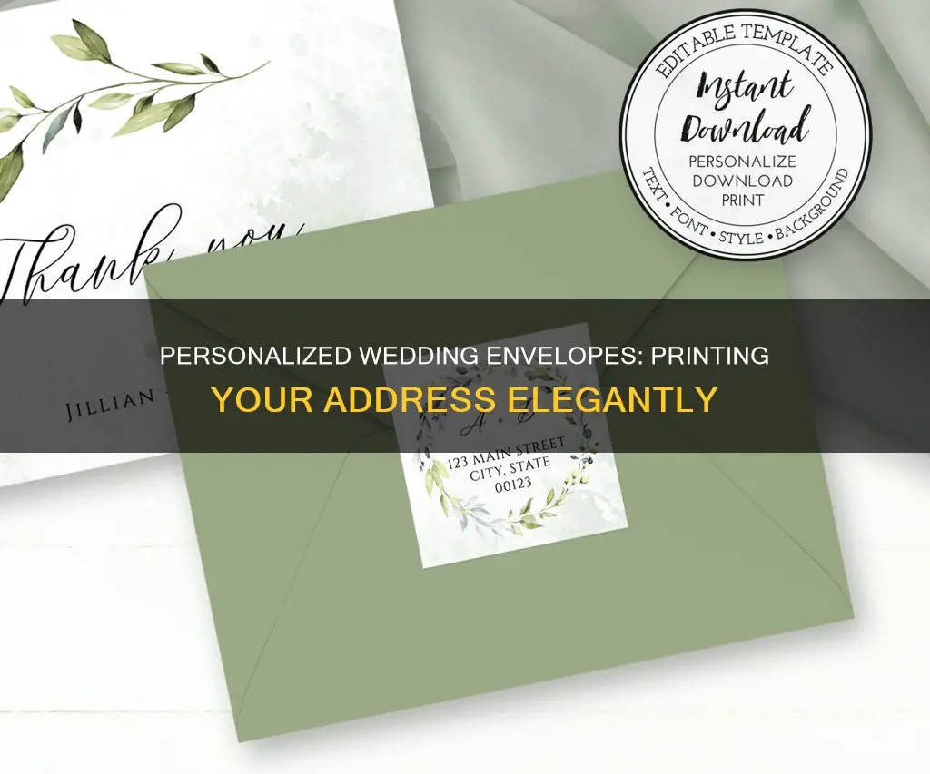 how to print own address on wedding envelope