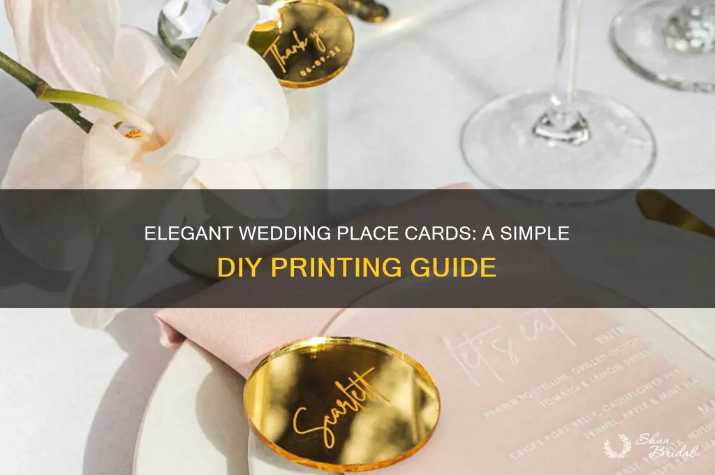 how to print place cards for wedding