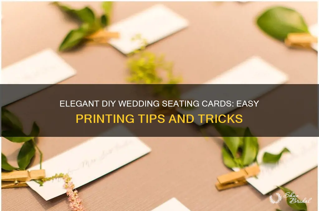 how to print seating cards for wedding