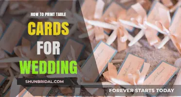 DIY Wedding Table Cards: Easy Printing Tips for Your Big Day