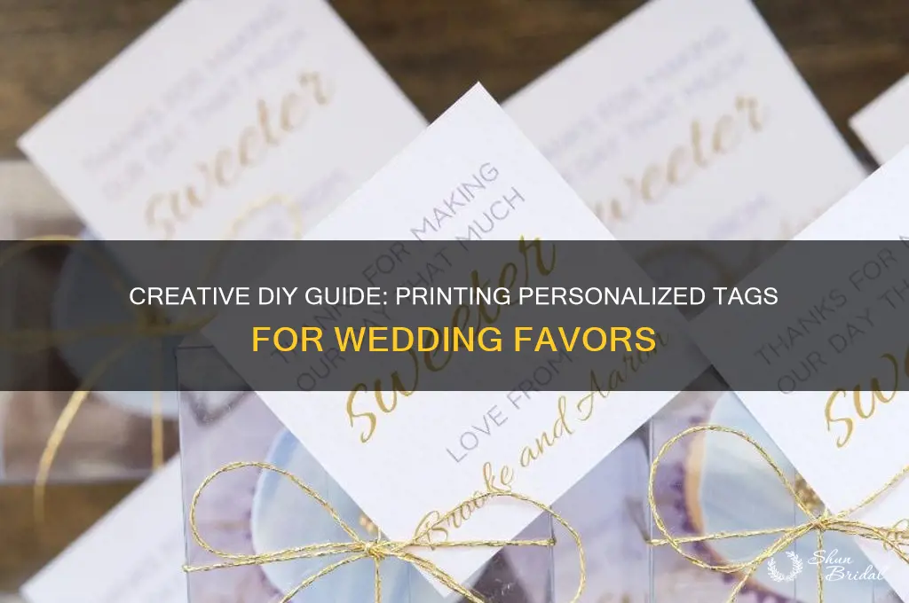 how to print tags for wedding favors
