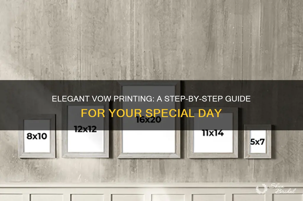 how to print vows