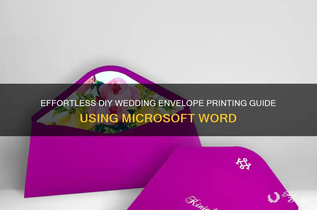how to print wedding envelopes in word