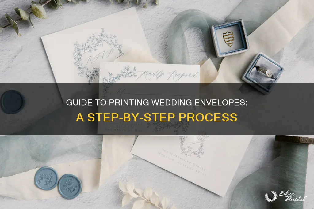 how to print wedding envelopes
