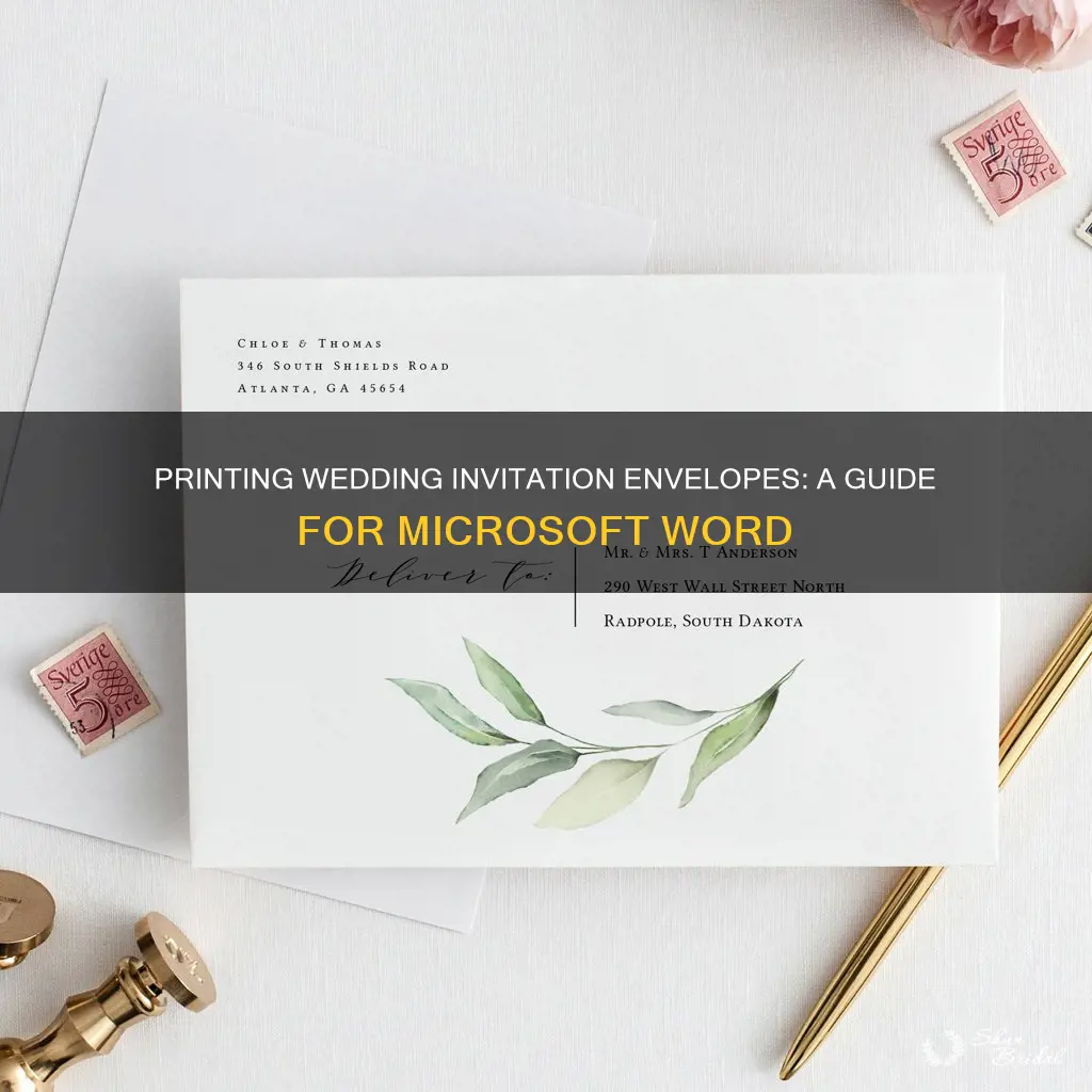 how to print wedding invitation envelope in word