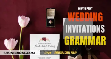 Crafting Wedding Invitations: Grammar and Printing Guide