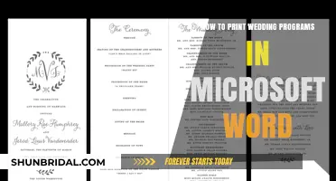 Elegant DIY Wedding Programs: A Step-by-Step Microsoft Word Guide
