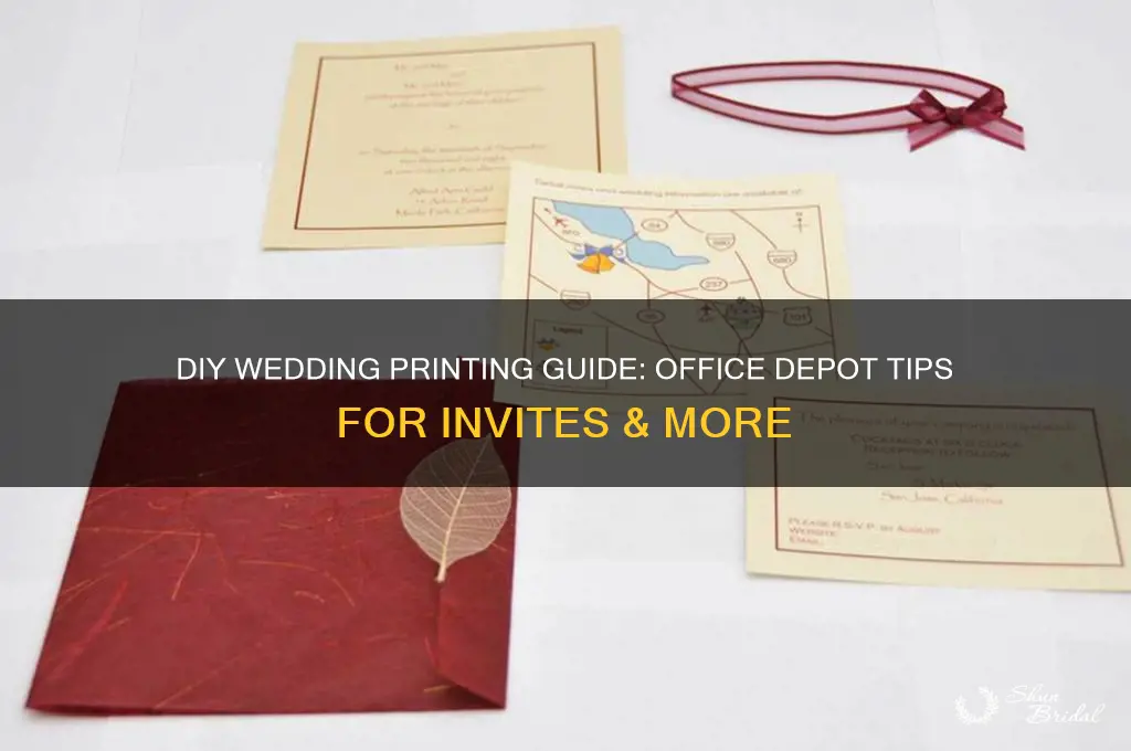 how to print wedding stuff at office depot
