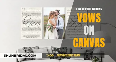 Printing Wedding Vows: Canvas Art for Couples