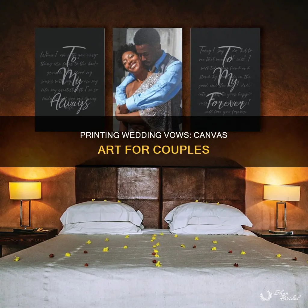 how to print wedding vows on canvas
