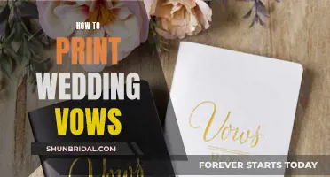 Printing Your Wedding Vows: A Guide