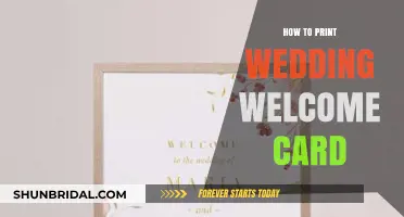 Elegant DIY Guide: Printing Your Perfect Wedding Welcome Card