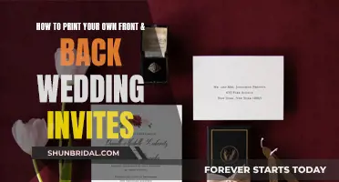 Creating Your Own Wedding Invites: Front & Back Printing