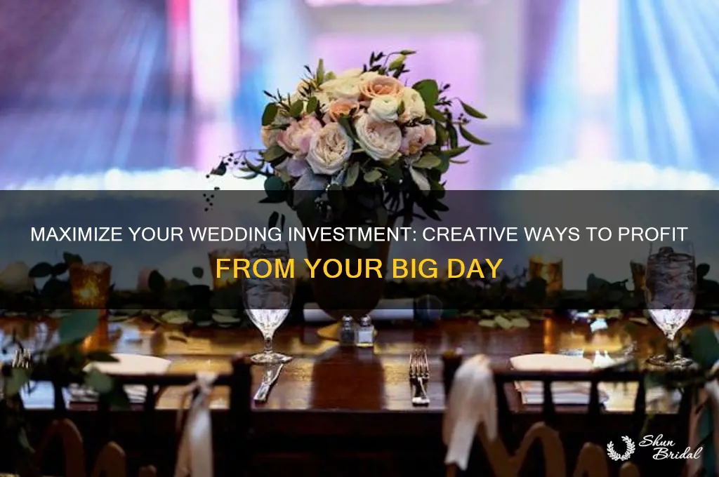how to profit from your wedding