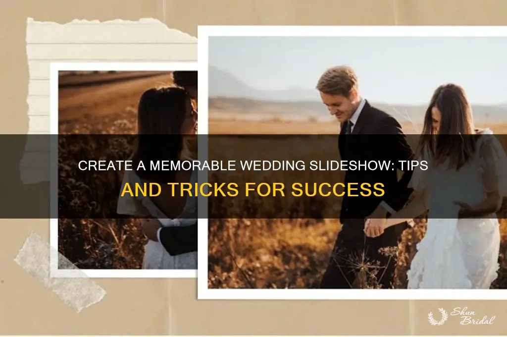 how to project a wedding slideshow