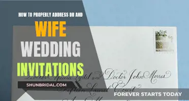 Addressing Wedding Invites: Dr. & Wife Edition