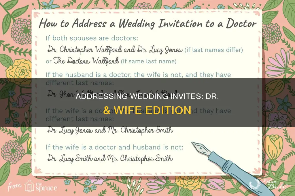 how to properly address dr and wife wedding invitations