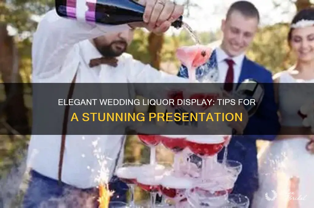how to properly display your liquor at a wedding